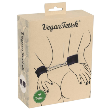 Vegan Fetish Vegan Fetish - csukló bilincs rövid lánccal (fekete) bilincs, kötöző