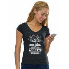  Vegan made on earth - Női V-Nyakú Póló női póló