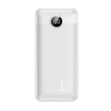 VEGER Powerbank: VEGER L10S - fehér power bank 10000 mAh, gyorstöltő, LED kijelzővel power bank
