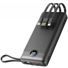 VEGER VP2047 Powerbank beépített kábelekkel 20000mAh fekete power bank