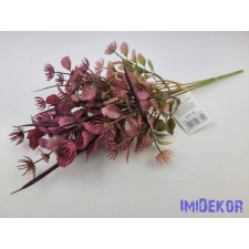  Vegyes levelű 5 ágú műzöld bokor 40 cm - Mályva dekorációs kellék