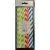  Vegyes színű, csíkos 15024 6mmx200mm 25db/csomag papír szívószál