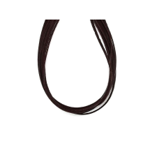  Vékony bőrszál sötét barna szalag, masni