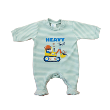  Vékony, pamut rugdalózó Munkagép mintával rugdalózó