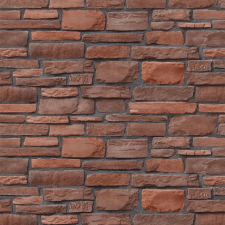  Vékony téglalap alakú barna és vörös kőfaltapéta, 350 x 200 cm tapéta, díszléc és más dekoráció