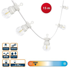 Velamp PS067 kültéri fényfüzér 20 fehér izzóval kültéri világítás