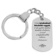 'Veled mindenkinél büszkébb vagyok...' kulcstartó, választható több színben kulcstartó