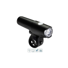 VeloGo 800 USB-ről tölthető első lámpa, 8W, 800 lumen, fekete kerékpár lámpa