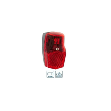 VeloGo elemes 1 LED hátsó lámpa sárvédőre, reflektorral, piros kerékpár lámpa