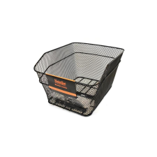 VeloGo XXL fém kosár hátsó csomagtartóra, 33x24x41 cm, sűrű szövésű, fekete kerékpár és kerékpáros felszerelés