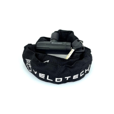 Velotech integrált kulcsos láncos zár, 6 mm x 90 cm, fekete kerékpár lakat