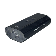 Velotech Pro 1200L USB-ről tölthető első lámpa, 3 LED, 1200 lumen, fekete kerékpár lámpa