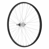 VELOX MTB hátsó kerék 26", alu M110 fekete, alumínium ezüst agy, 6-7 sebességes szabadonfutóhoz, tömör tengely, anyákkal (10x100) VELOX Bicikli alkatrészek Kerékpár alkatrészek Kerékpár kerekek