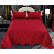  Velvet Bordó ágytakaró szett 3db-os 220x240cm / 54x75cm párna huzat 2db lakástextília
