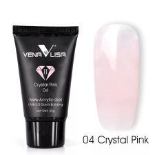 Venalisa Új Acryl Gél/Poly Gél 04 Crystal Pink/ Kristály Rózsaszín 45G műköröm zselé