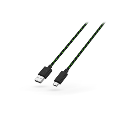 VENOM USB-A apa - USB-C apa töltő kábel - Fekete/Zöld (2m) kábel és adapter