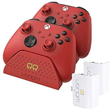 VENOM VS2879 Xbox Series S &amp; X piros dupla töltőállomás + 2 db akkumulátor videójáték kiegészítő