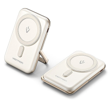 Vention 10000mAh Magnetic Wireless Power Bank (USB-C + Wireless) 20W White power bank