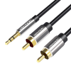 Vention 2xRCA cable (Cinch) jack to 3.5mm Vention BCFBJ 5m (black)