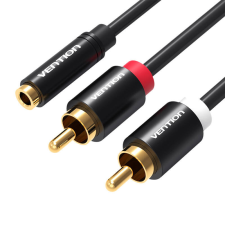 Vention 3.5mm Female to 2x RCA Male Audio Cable 2m Vention VAB-R01-B200 Black kábel és adapter