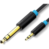 Vention 6.3mm Jack Male to 3.5mm Male Audio Cable 0.5m Black