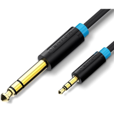 Vention 6.3mm Jack Male to 3.5mm Male Audio Cable 2m Black kábel és adapter