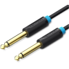  Vention 6.5mm jack/M -> 6.5mm jack/M kábel, (fekete, aranyozott), 2m, kábel