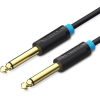  Vention 6.5mm jack/M -> 6.5mm jack/M kábel, (fekete, aranyozott), 3m, kábel