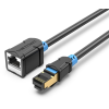 Vention Cat.6 SSTP Extension Patch Cable, 2m, fekete (IBLBH)