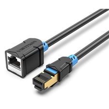 Vention Cat.6 SSTP hosszabbító kábel 8m fekete kábel és adapter