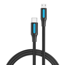 Vention COVBH USB-C apa - USB Micro-B apa 2.0 Adat és töltő kábel - Fekete (2m) kábel és adapter