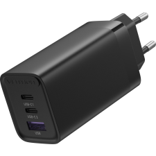 Vention FEDB0-EU GaN 2x USB-C / USB-A Háólózati töltő - Fekete (65W) kábel és adapter