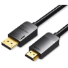 Vention HADBH Displayport 1.2 - HDMI 1.4 Kábel 2m - Fekete