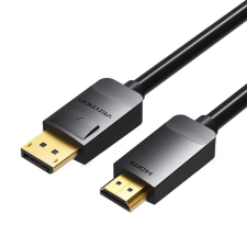 Vention HADBI DisplayPort apa - HDMI apa kábel 3m - Fekete kábel és adapter
