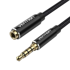 Vention hosszabbító audiokábel TRRS 3.5mm 2m fekete (BHCBH) (BHCBH) kábel és adapter