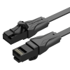 Vention IBABN U/UTP Cat6 RJ45 Lapos Patch kábel 15m - Fekete (IBABN)