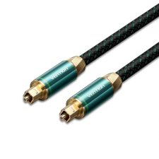 Vention toslink optikai, (audio,réz, szövet, zöld), 3m, kábel kábel és adapter