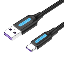 Vention USB 2.0 A és USB-C 5A kábel Vention CORBF 1m fekete PVC kábel és adapter
