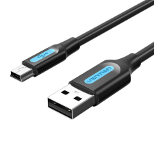 Vention USB 2.0 A-Mini-B kábel Vention COMBG 1.5m Fekete PVC kábel és adapter