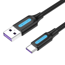 Vention USB 2.0 A - USB-C kábel 5A 0,25m fekete (CORBC) kábel és adapter