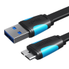 Vention USB 3.0 A - Micro-B lapos kábel 0,5m fekete (VAS-A12-B050) (VAS-A12-B050)