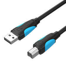Vention usb-a 2.0 - usb-b 2.0 (fekete), 1,5m, kábel kábel és adapter