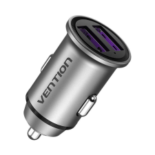 Vention USB A+A autós töltő szürke (FFEH0) (FFEH0) mobiltelefon kellék