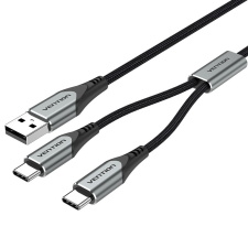 Vention USB-A/M -> 2*USB-C/M, 1m, (3A,60W), kábel kábel és adapter