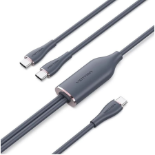 Vention USB-C 2.0 -&gt; 2xUSB-C kábel 1,5m fekete (CTMBG) kábel és adapter