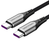 Vention USB-C 2.0/M -> USB-C 2.0/M, (5A,szürke), 2m, kábel