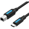 Vention USB-C 2.0 to USB-B Printer 2A Cable 2M Black