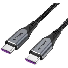 Vention USB-C 3.2 Gen 2 100W 10Gbps Cable 0.5M Gray Aluminum Alloy Type kábel és adapter