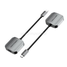 Vention USB-C -> HDMI (0,15m Szürke Aluminum Ötvözet) konverter (TDEHB) kábel és adapter