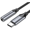 Vention usb-c/m - 3.5mm/f , (fülhallgató, alu,szürke), 1m, kábel